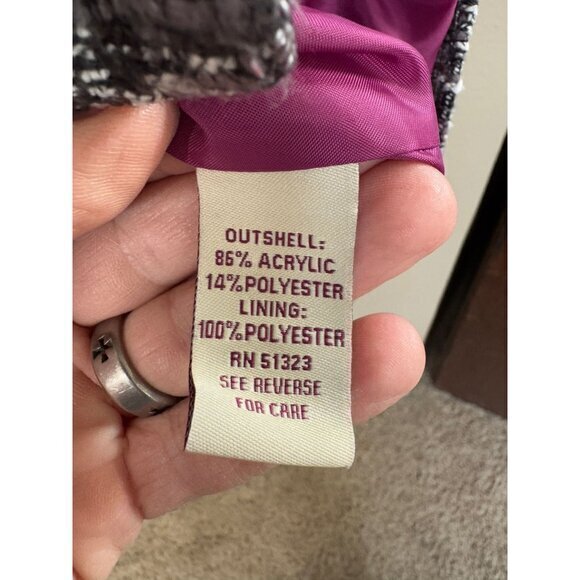 Yvos Women's Black Blazer Size‎ 16W short sleeve short acrylic collar snaps - Picture 5 of 8